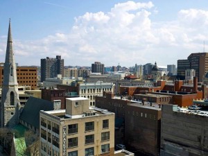 View from rooftop of Merchants Commons